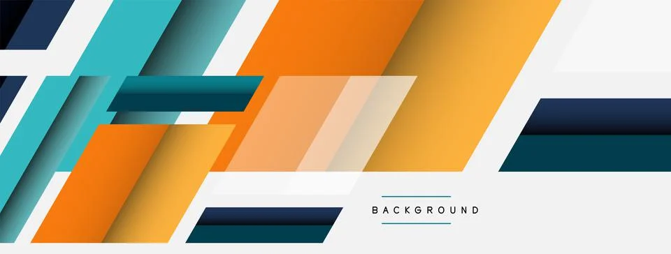 Background. Geometric diagonal square shapes and lines abstract composition Stock Illustration