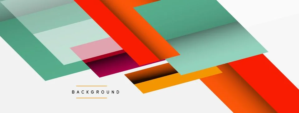 Background. Geometric diagonal square shapes and lines abstract composition Illustrazione stock