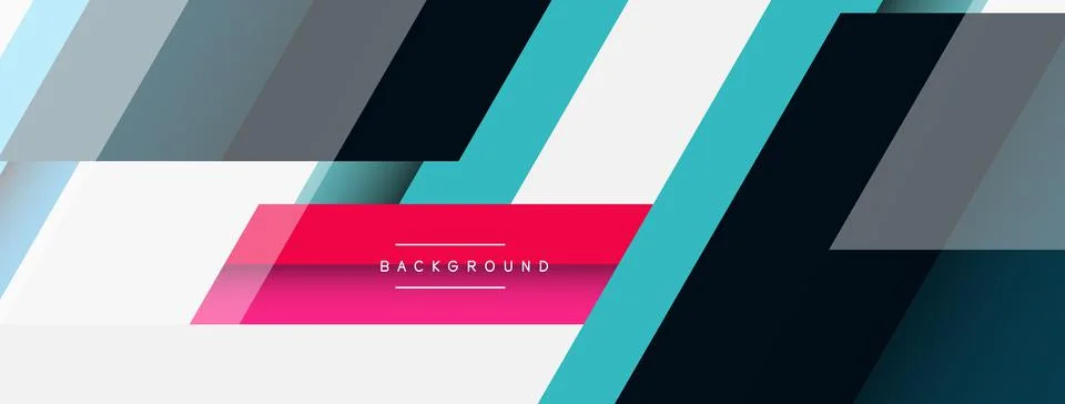 Background. Geometric diagonal square shapes and lines abstract composition Stock Illustration