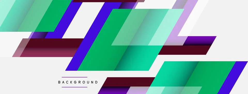 Background. Geometric diagonal square shapes and lines abstract composition Stock Illustration