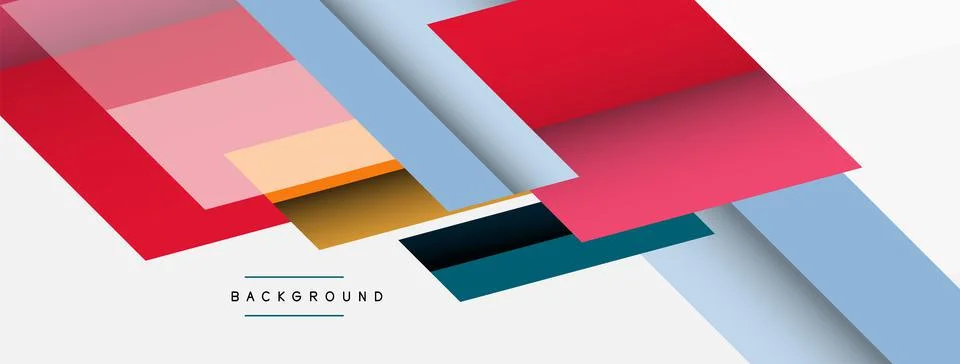 Background. Geometric diagonal square shapes and lines abstract composition イラスト素材