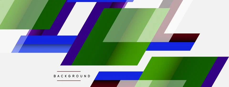 Background. Geometric diagonal square shapes and lines abstract composition Stock Illustration