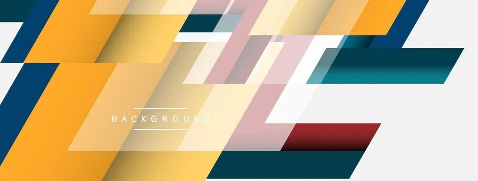 Background. Geometric diagonal square shapes and lines abstract composition Stockillustratie