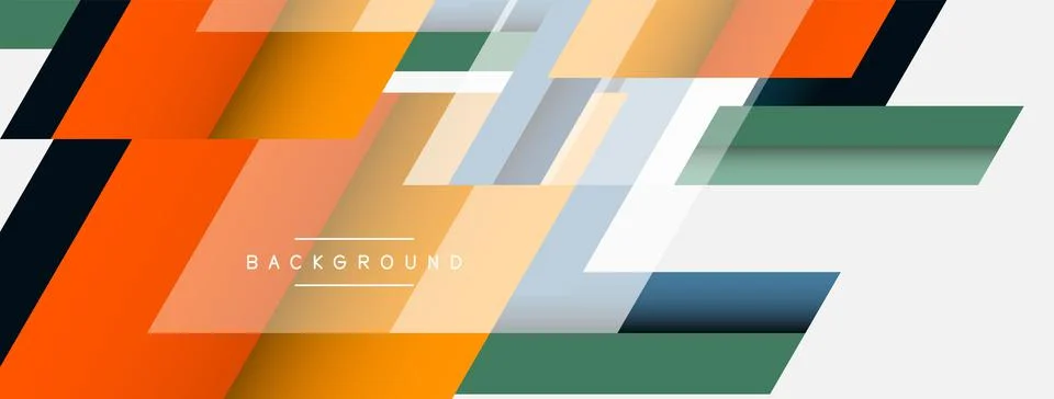 Background. Geometric diagonal square shapes and lines abstract composition 库存插图