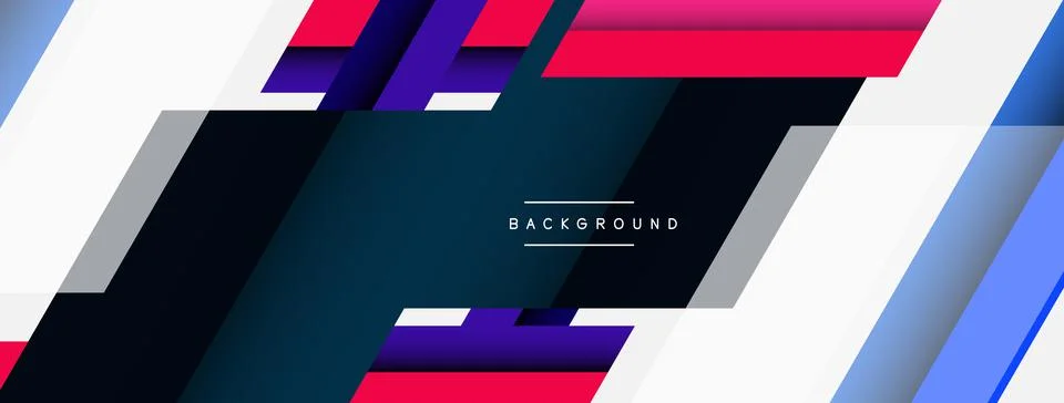 Background. Geometric diagonal square shapes and lines abstract composition Stock Illustration