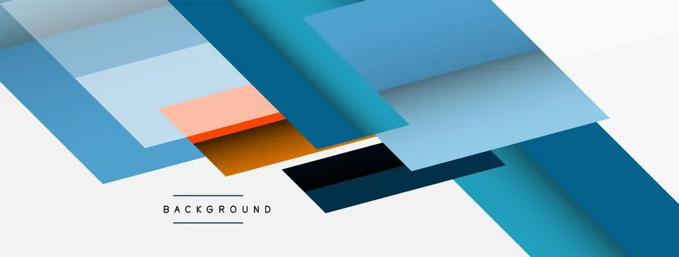 Background. Geometric diagonal square shapes and lines abstract composition Stock Illustration