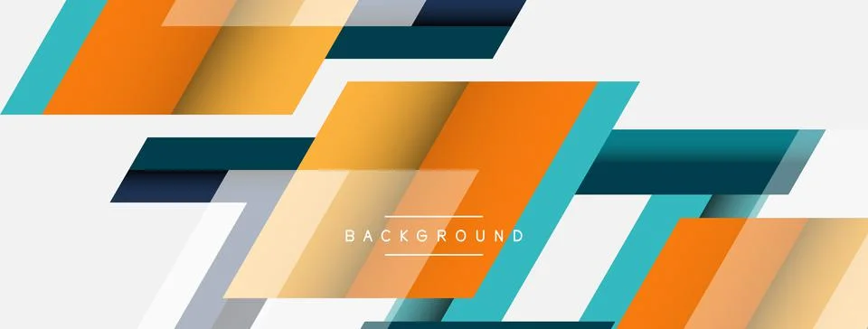 Background. Geometric diagonal square shapes and lines abstract composition Illustrazione stock