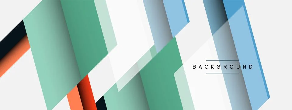 Background. Geometric diagonal square shapes and lines abstract composition Stock Illustration