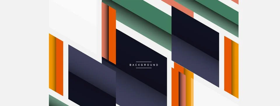 Background. Geometric diagonal square shapes and lines abstract composition 스톡 일러스트