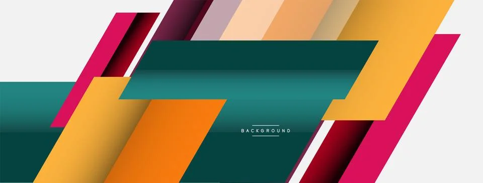 Background. Geometric diagonal square shapes and lines abstract composition Illustrazione stock