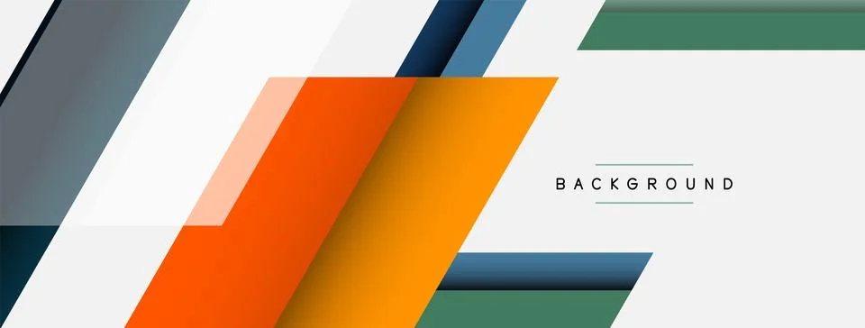 Background. Geometric diagonal square shapes and lines abstract composition 库存插图