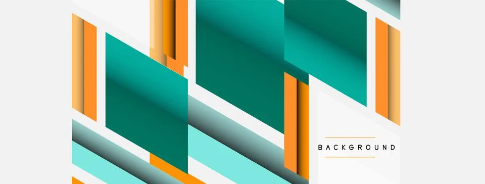 Background. Geometric diagonal square shapes and lines abstract composition Stockillustratie