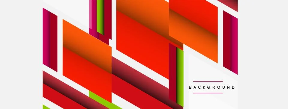 Background. Geometric diagonal square shapes and lines abstract composition 库存插图