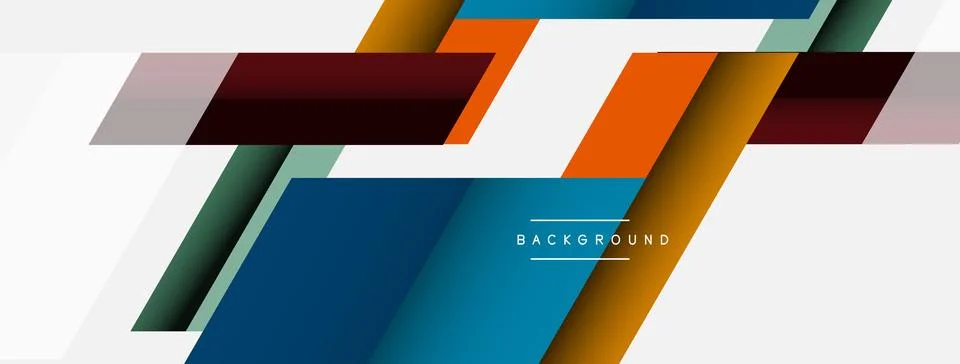 Background. Geometric diagonal square shapes and lines abstract composition Stock Illustration