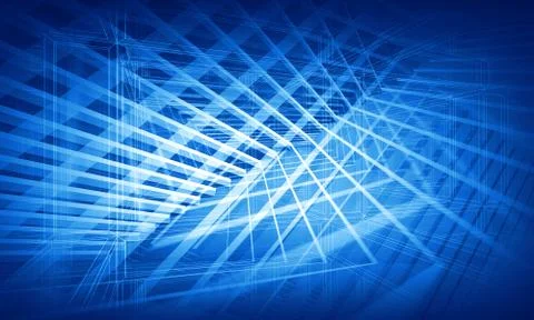Background with geometric light pattern, 3d illustration Illustrazione stock