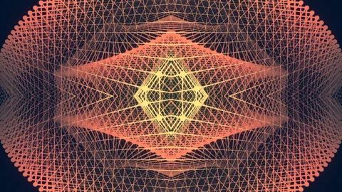 Background with geometric lines. 3d rendering seamless loop animation HD Stock Footage 229886032