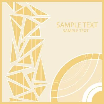 Background with geometric objekts and brown circles and triangles Stock Illustration