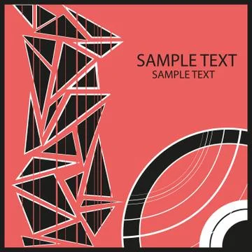 Background with geometric objekts Stock Illustration