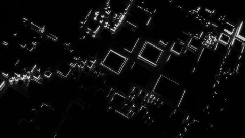 Background with geometric pattern and moving neon colors. Design. Light Illustrazione stock