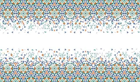 Background geometric pattern broken Moroccan mosaic Stock Illustration