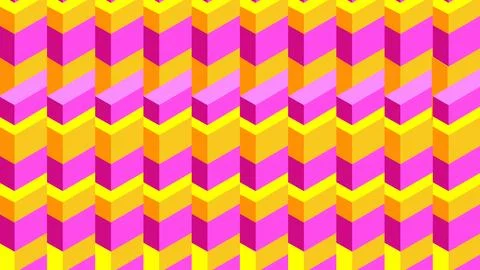 Background Geometric Pattern With Pink, Yellow, and Orange Zigzag Shapes an.. Stock Illustration