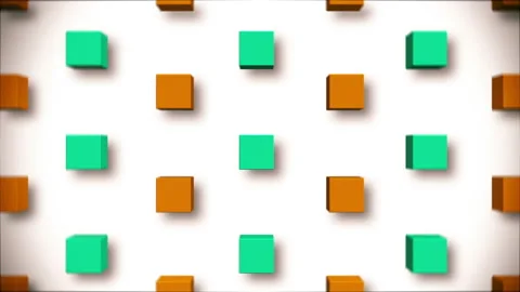 Background geometric pattern square up down 3d cube loop	 Video stock 118642704