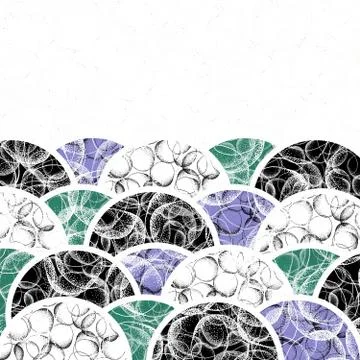 Background of geometric round shapes filled dots Stock Illustration