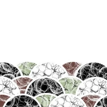 Background of geometric round shapes filled dots Stock Illustration