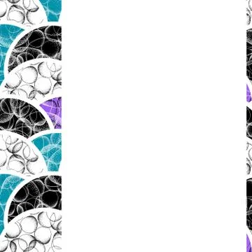 Background of geometric round shapes filled dots Stock Illustration