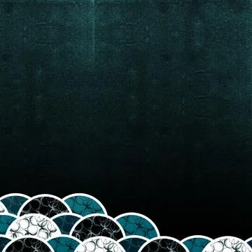 Background of geometric round shapes filled dots Stock Illustration