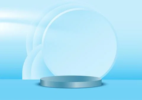 The background is a with geometric shape .illustration display product pastel Stock Illustration