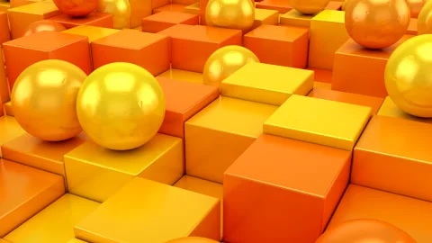 Background of Geometric Shapes Stock Footage 138794834