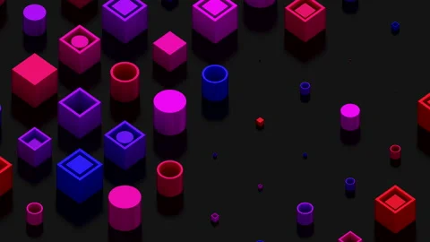 Background of Geometric Shapes Stock Footage 143392273