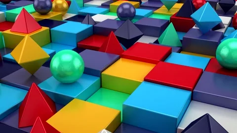 Background of Geometric Shapes Stock Footage 147953436