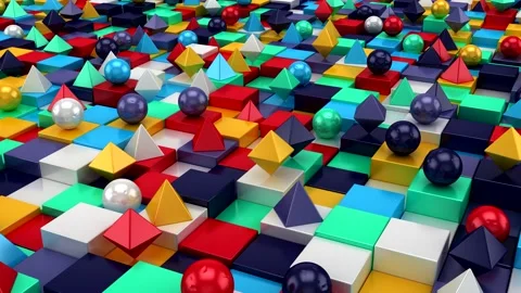 Background of Geometric Shapes Stock Footage 151709653