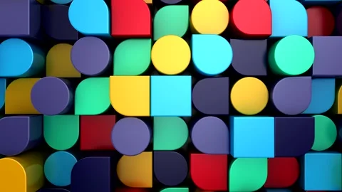 Background of Geometric Shapes Stock Footage 220173414