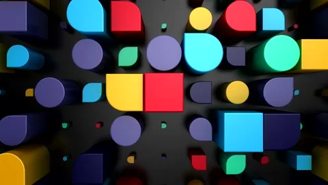 Background of Geometric Shapes Video stock 225503069