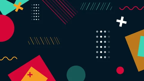 Background With Geometric Shapes. Video stock 260721198