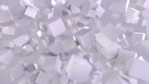 Background of geometric shapes in random animation Stock Footage 195232029