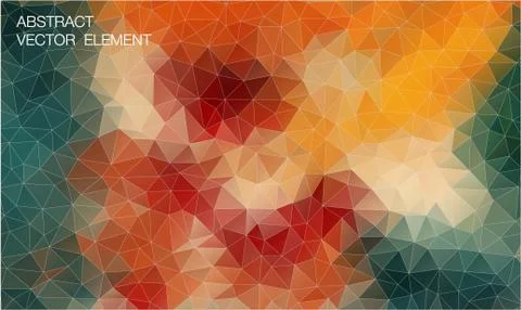 Background of geometric shapes. Retro triangle . Colorful mosaic pattern Stock Illustration