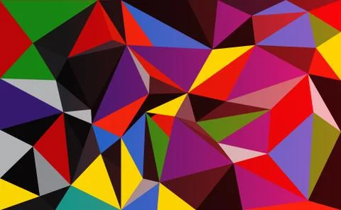 Background of geometric shapes. Retro triangle background. Colorful mosaic pa Stock Illustration