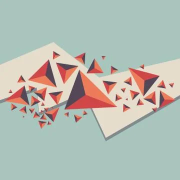 Background with geometric triangles. Vector illustration. Stock Illustration