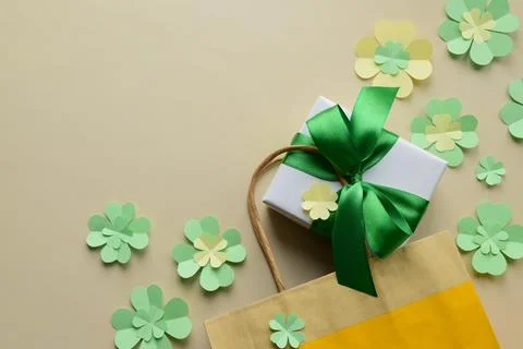 Background with a gift and space for text Stock Photos