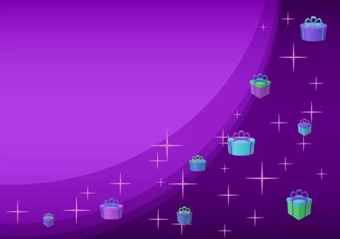 Background. gift boxes on the violet イラスト素材