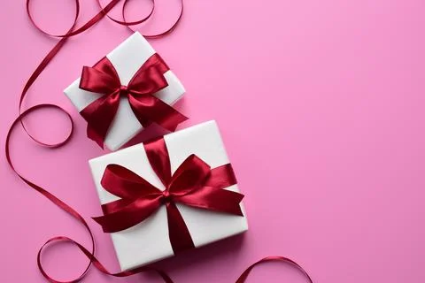 Background with gifts and space for text Stock Photos