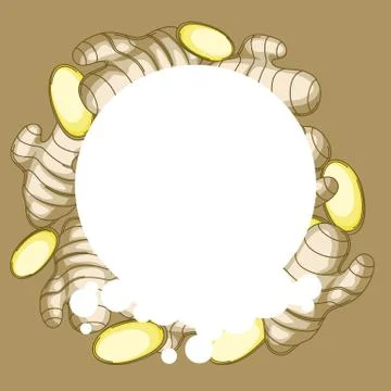 Background with ginger. Stock Illustration