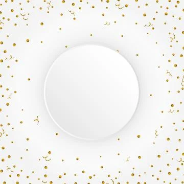 Background with glitter dots, paper circle. 스톡 일러스트