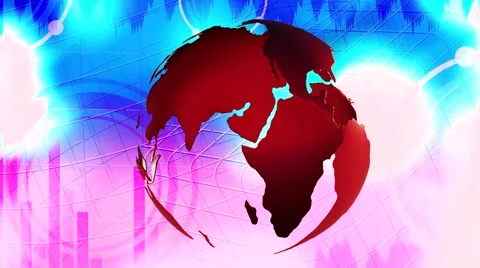 The background is a globe against the background of business graph 3D render Stock Footage 60576308