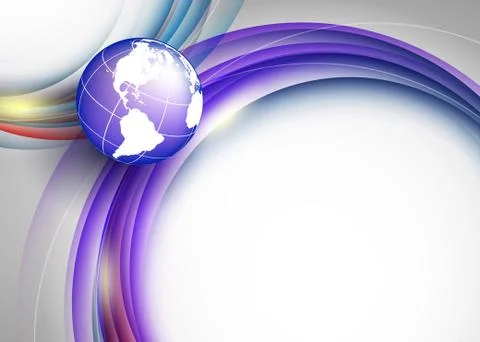 Background with globe Stock Illustration