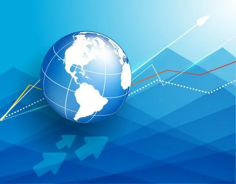 Background with globe Stock Illustration